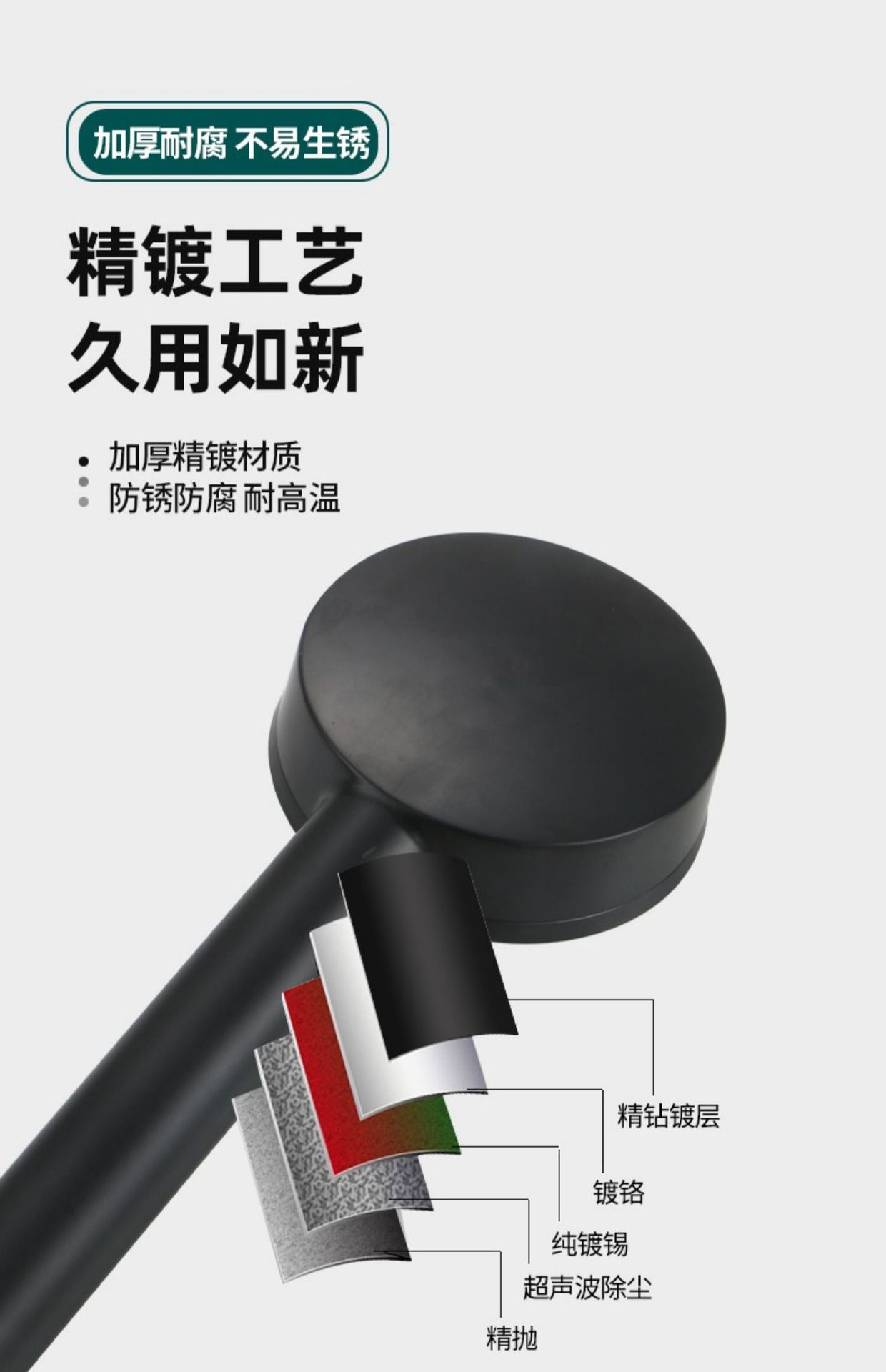 黑武士五档增压花洒淋浴器喷头浴室洗澡手持便携式多功能节能手喷详情14