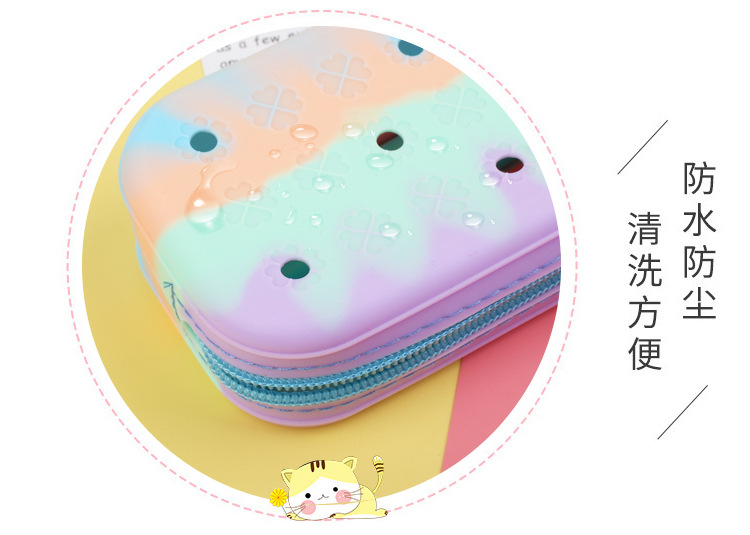 新款儿童卡通硅胶笔袋笔盒文具盒铅笔盒男孩女孩文具袋厂家 批发详情9