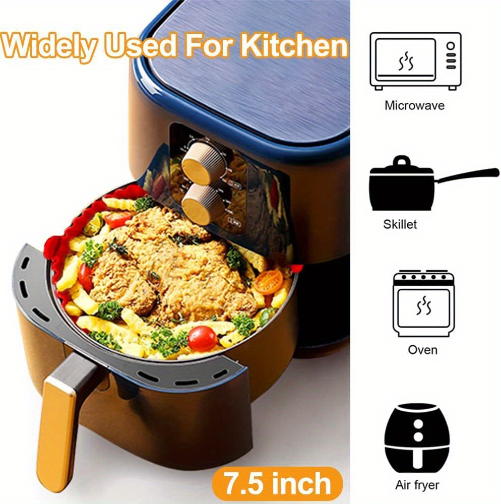 宝宝辅食蛋糕盘 爆款硅胶空气炸锅圆形烤盘适用于微波炉烘焙机可重复使用详情4