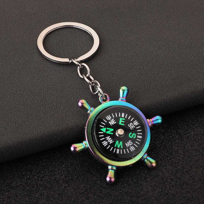 Factory direct sales of creative rudder, compass, keychain pendants, car keychains, and small business event gifts pic 3