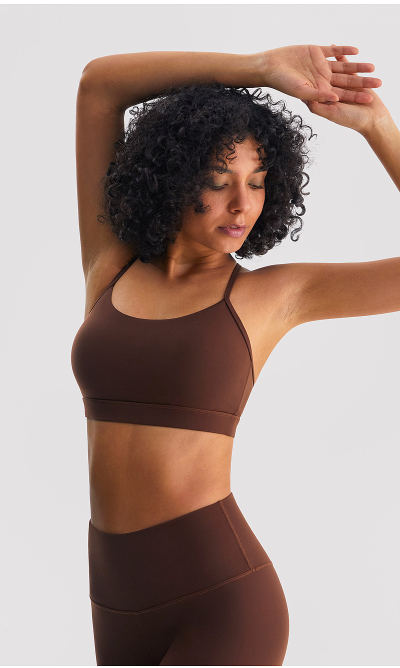 INFLACHI运动内衣女裸感磨毛舒适吸湿排汗瑜伽服吊带健身美背文胸详情18