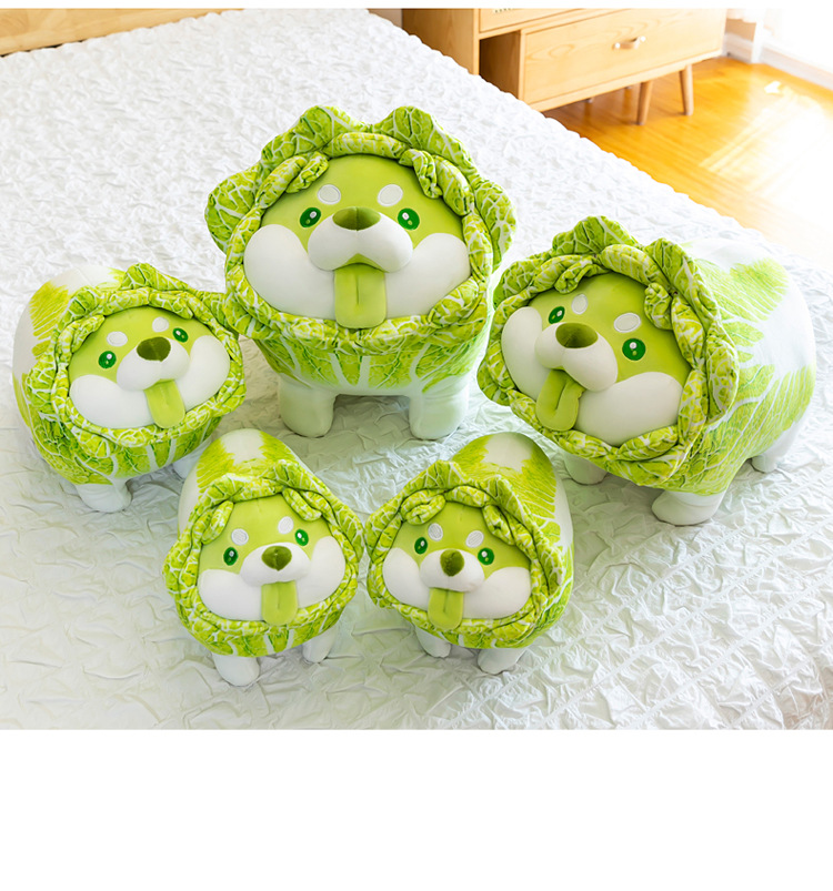 Vegetable fairy dog doll, Chinese cabbage plush toy, Internet celebrity funny doll, new plush toy, soft for girls pic 11