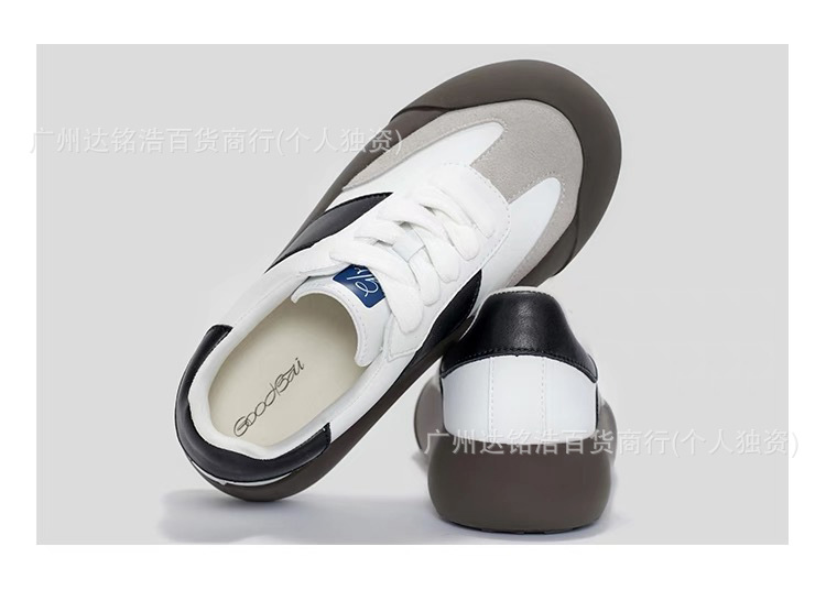 goodbai蓬蓬鞋白敬亭同款鞋子女粉色德训鞋厚底休闲鞋情侣款增高详情16