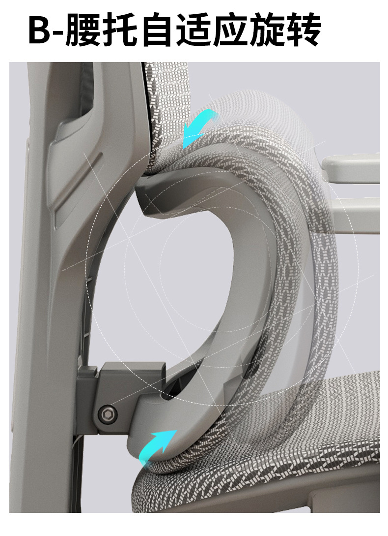 Ergonomic chair, lumbar support computer chair, comfortable home sitting for long periods, gaming chair, reclining office, factory direct sales pic 6