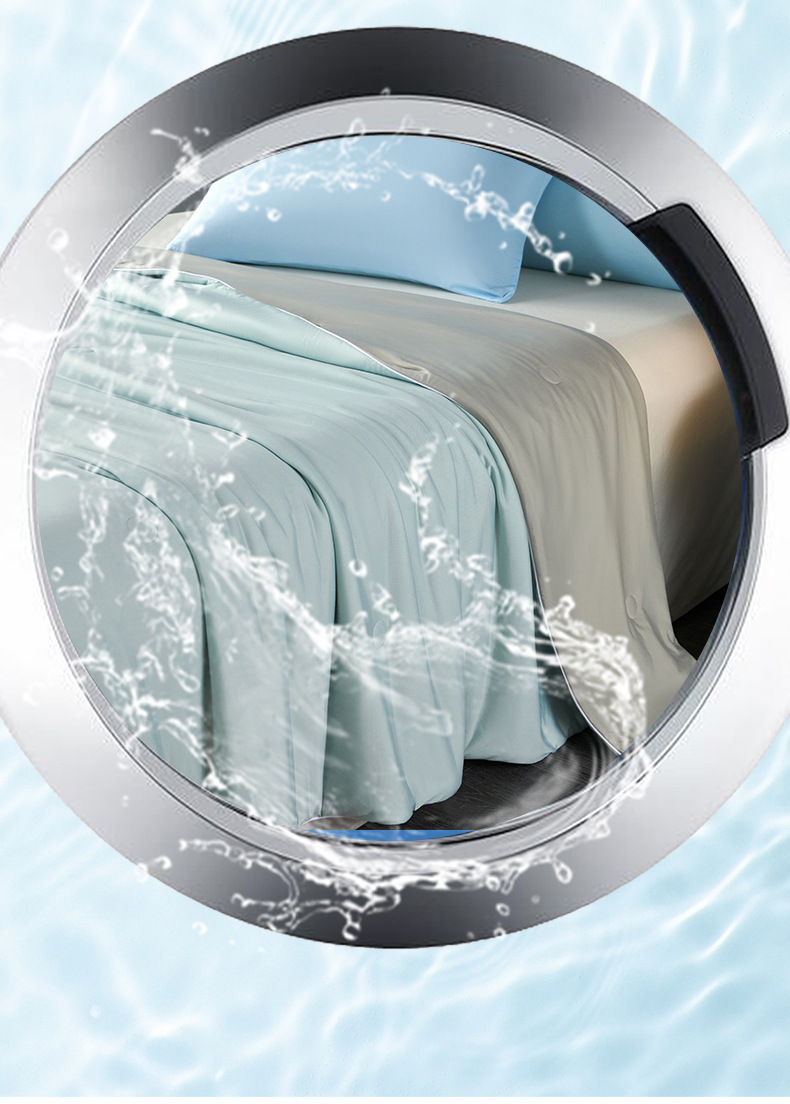 婴儿A类凉感夏凉被非天丝空调被学生夏被纯色双人冰丝薄被子夏季详情13