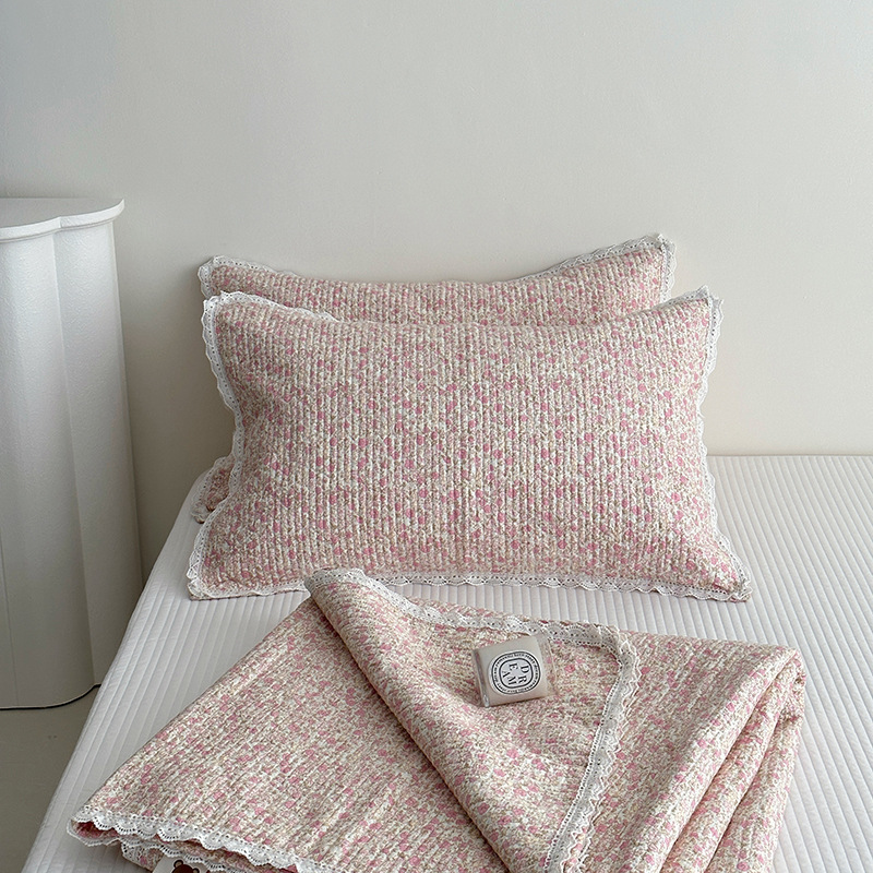 Lisa series, a three-piece set of all-cotton high-temperature sand-washed cotton bed cover, is skin-friendly, breathable and suitable for all seasons pic 69
