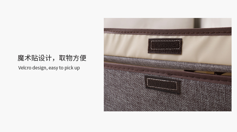 内衣收纳盒分格家用折叠棉麻储物盒带盖内衣裤袜子防尘抽屉盒子详情17