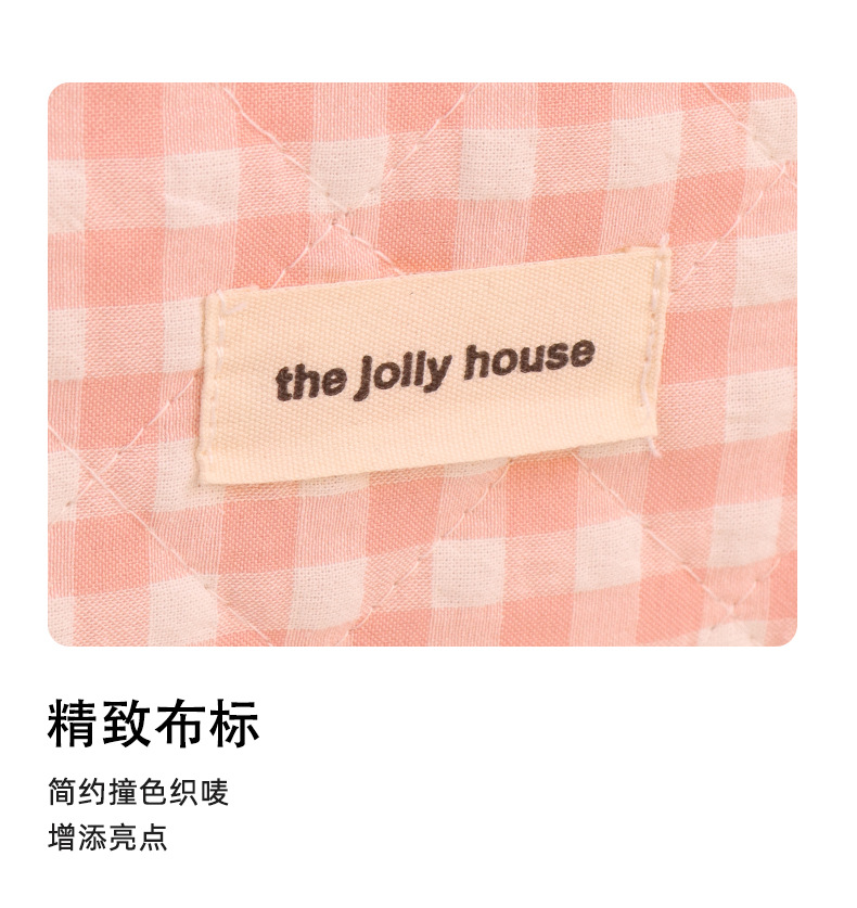 新款格子可爱化妆包大容量高级感多功能洗漱包手提收纳包一个起批详情13