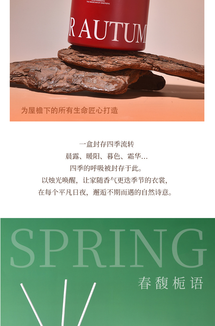 四季繁花香氛礼盒无火香薰蜡烛套装无烟大豆蜡伴手礼品商务送礼详情3