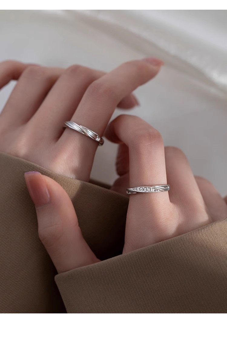 莫比乌斯情侣戒指情侣对戒情侣款一对男女小众高级轻奢设计感素圈详情8