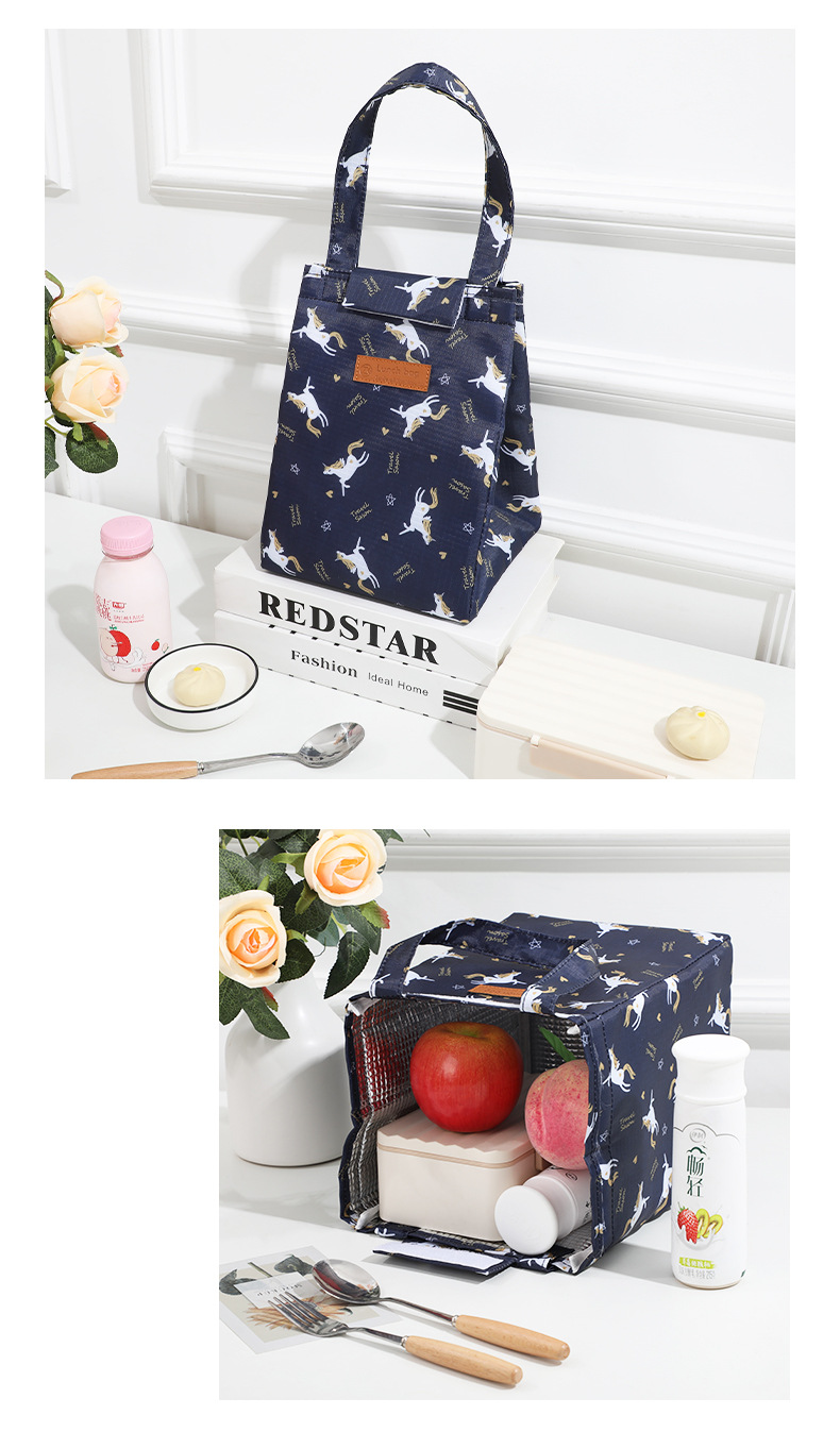 厂家直销饭盒袋牛津布午餐学生上班族手提饭盒袋野餐露营保温包详情13