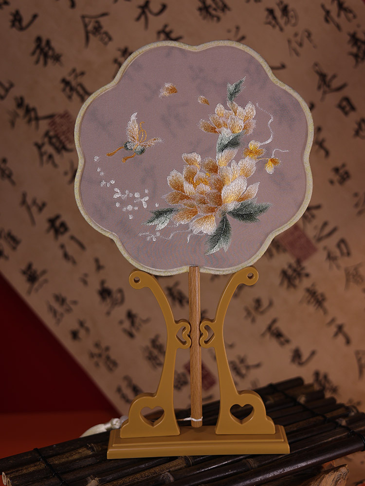 双面刺绣团扇古风扇子圆扇刺绣扇子双面绣团扇苏绣团扇汉服舞蹈扇详情3