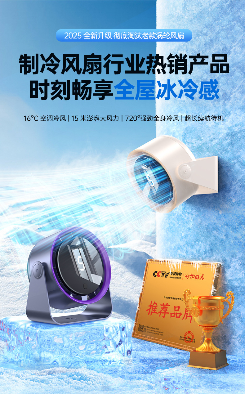 2025新款跨境迷你电风扇桌面宿舍USB风扇挂壁家用宿舍循环扇批发详情10