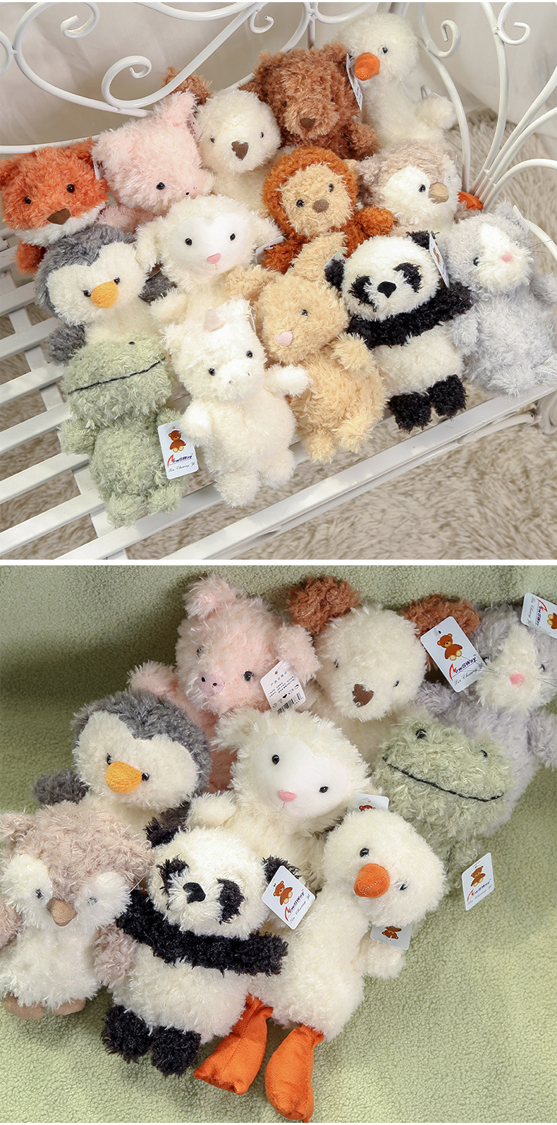 Wholesale of cross-border short-legged animal dolls, plush toys, birthday gifts, girls pressing on the bed and throwing cloth dolls pic 3