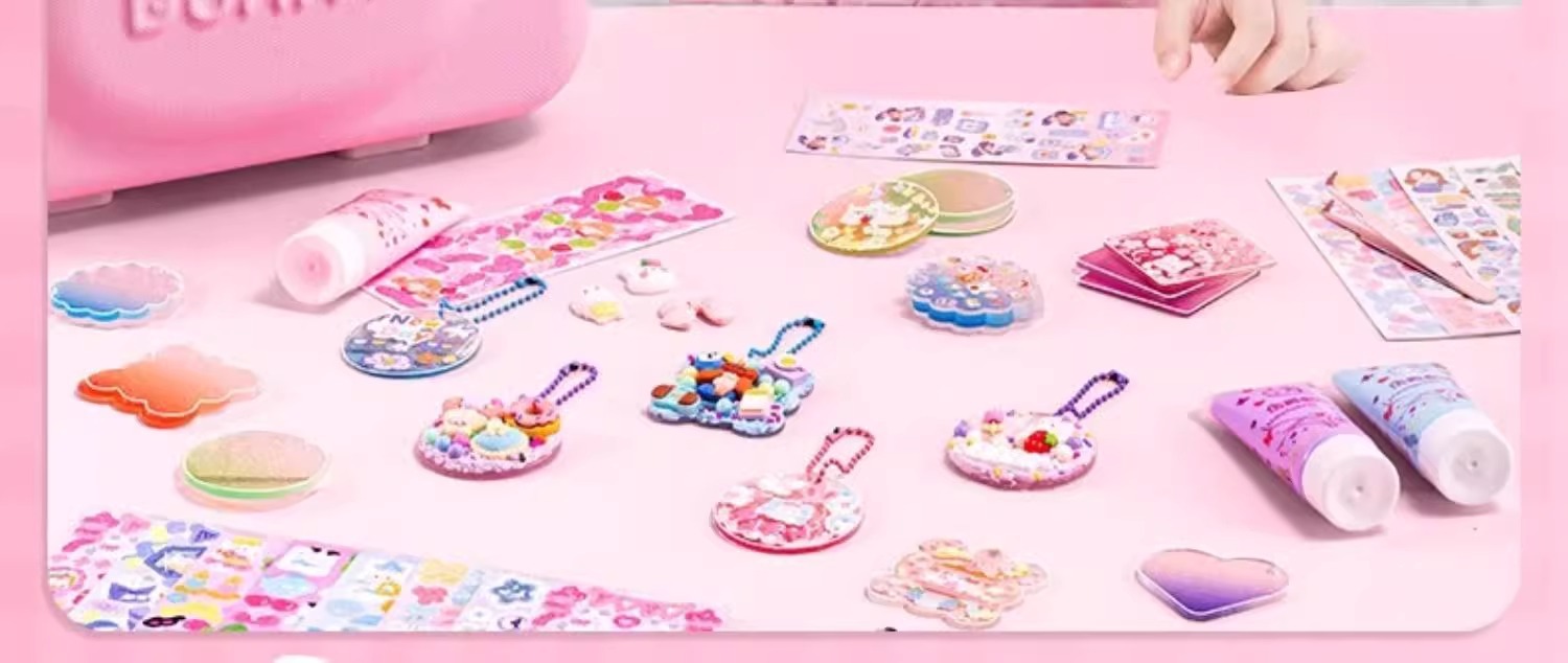 奶油胶咕卡套装贴纸全套女孩手工diy玩具材料咕咔盘手账儿童玩具详情4