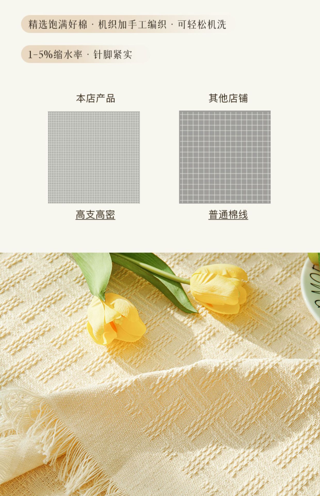 ins奶油风桌布网红高级感茶几布宿舍台布拍照背景布氛围感长方形详情5