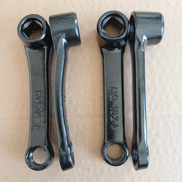 Deportes al aire libre bicicleta eléctrica cragueta 102mm curvado negro scooter pedal conexión rod ciclismo accesorios pic 7