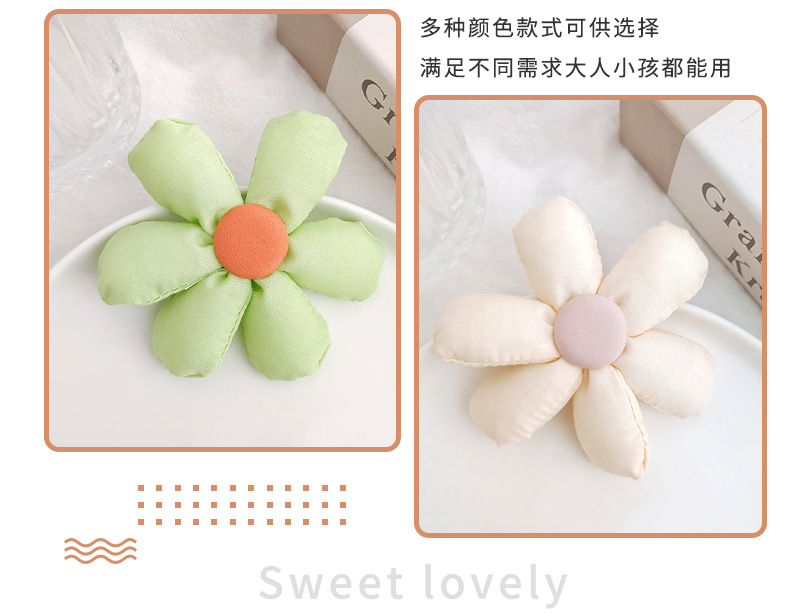 Japanese-style sweet, small and cute macaron-colored cotton-filled fabric flower hair band, ins style new hair accessory and headwear pic 8