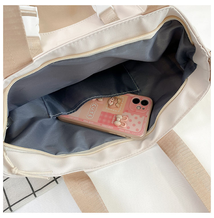 书包女ins森系单肩包学生帆布包清新简约斜挎包大容量装书手提袋详情16