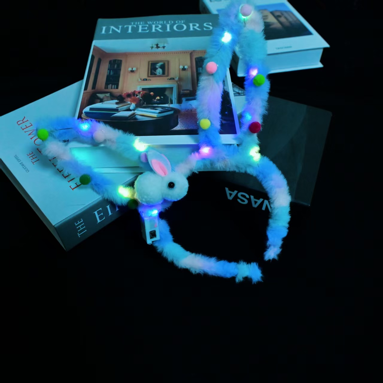 新款加长头饰毛绒可爱热卖玩具闪光小兔子夜市仙女地摊发光发箍批详情6