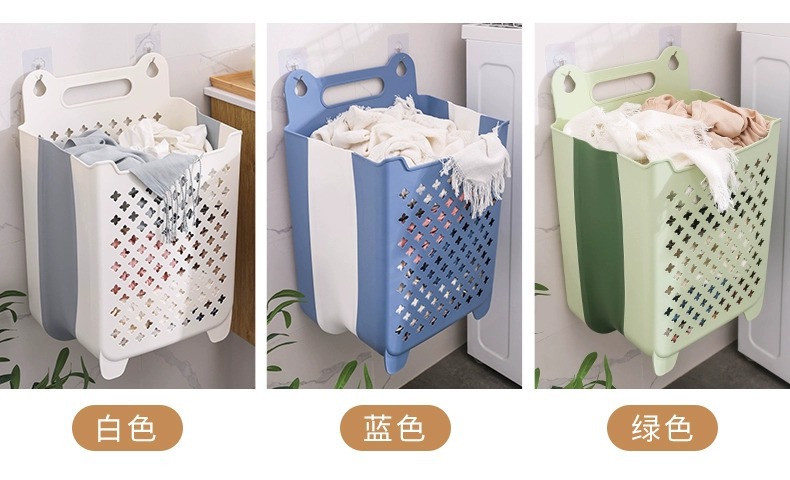 壁挂脏衣篮家用折叠洗衣篮储物大收纳筐塑料脏衣篓批发娃娃收纳桶详情18