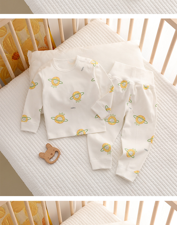 婴儿衣服秋衣秋裤新生儿分体衣套装满月服春秋冬季款睡衣全棉无骨详情19