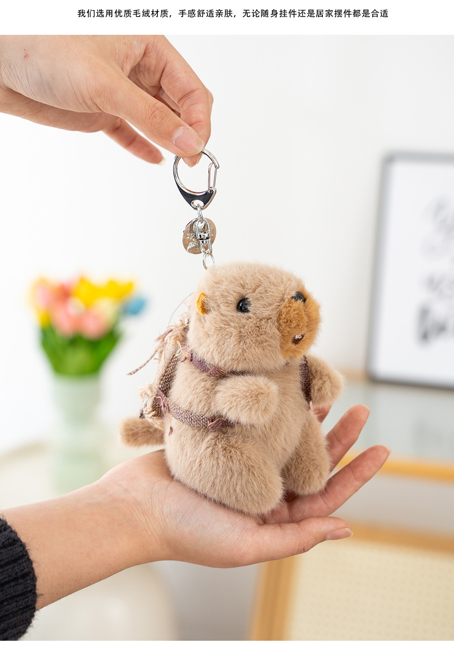 Officially authorized marmot plush keychain pendant, cute and fun functional schoolbag keychain small gift pic 11