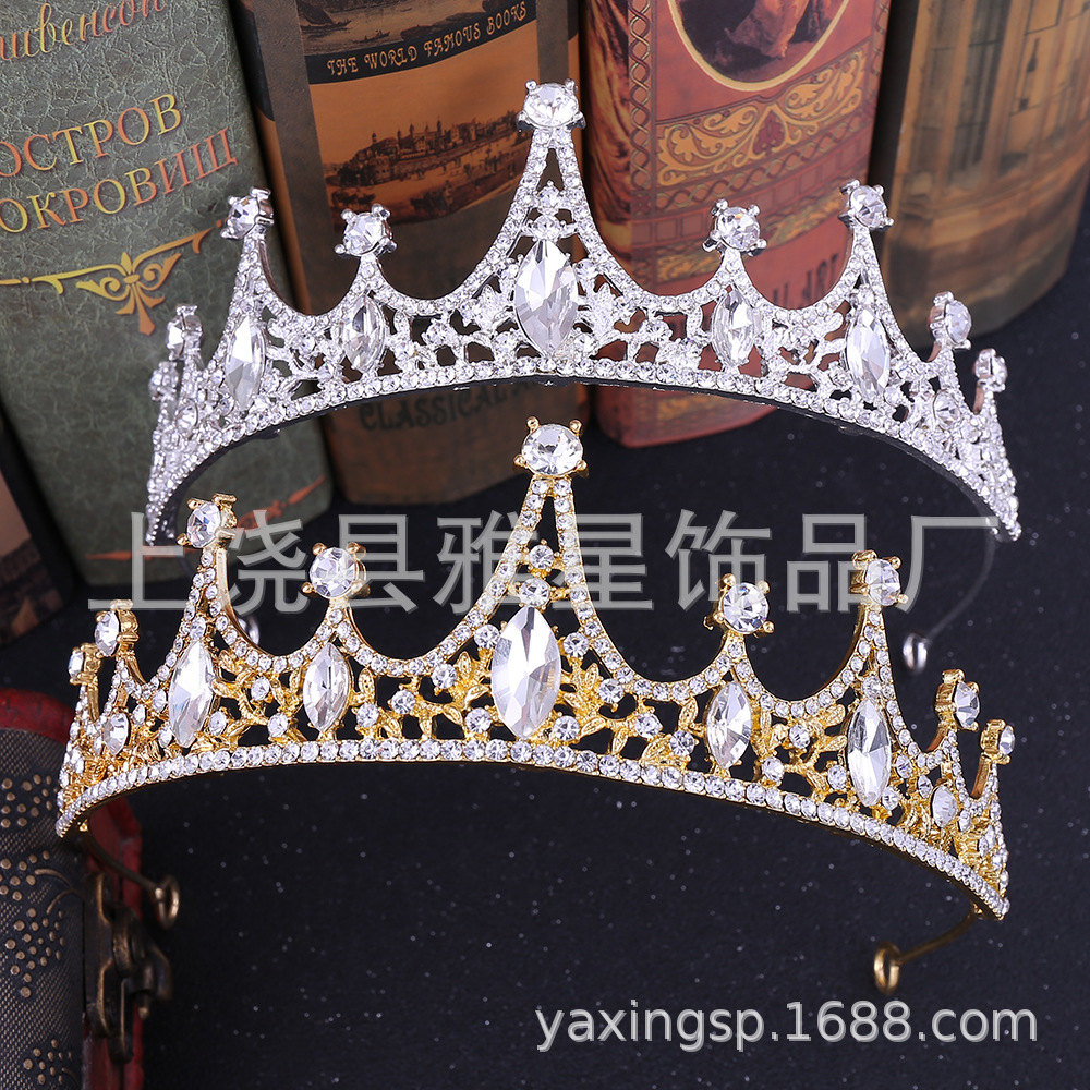 Nuevo estilo venta directa de fábrica tiara para niños tiara para niñas aros de pelo de cristal espectáculo de cumpleaños para niños accesorios de boda pic 15