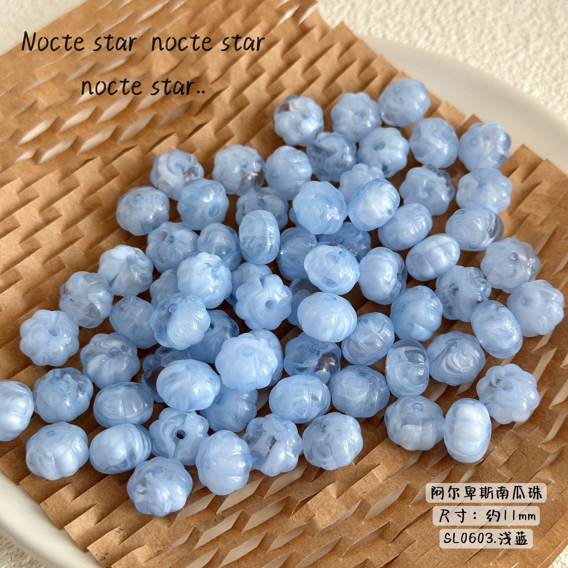 国风树脂可爱南瓜 diy饰品配件中孔手作串珠手机链耳饰散珠材料详情5