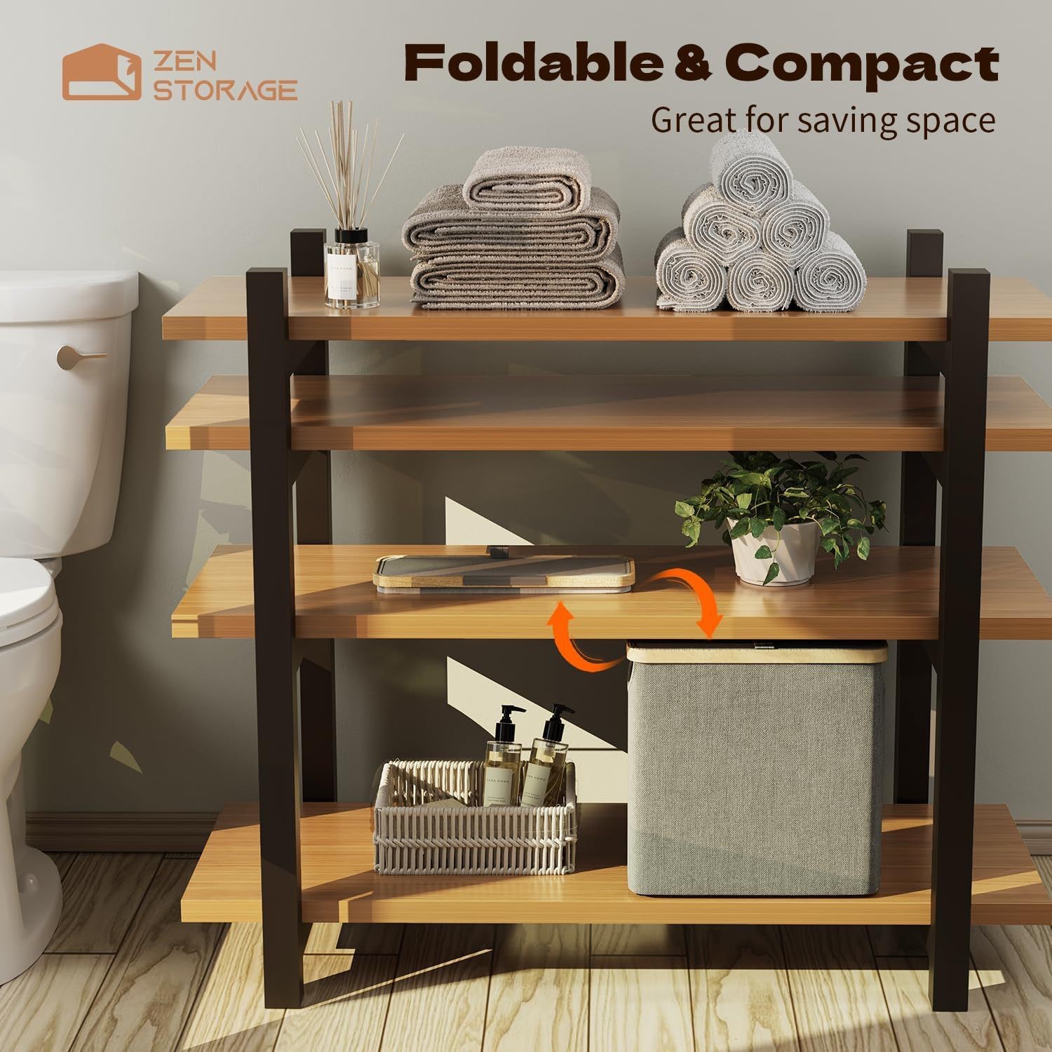 跨境卫生间清洁纸巾篮可折叠带盖卷纸盒布艺中号厨房收纳篮可折叠详情7