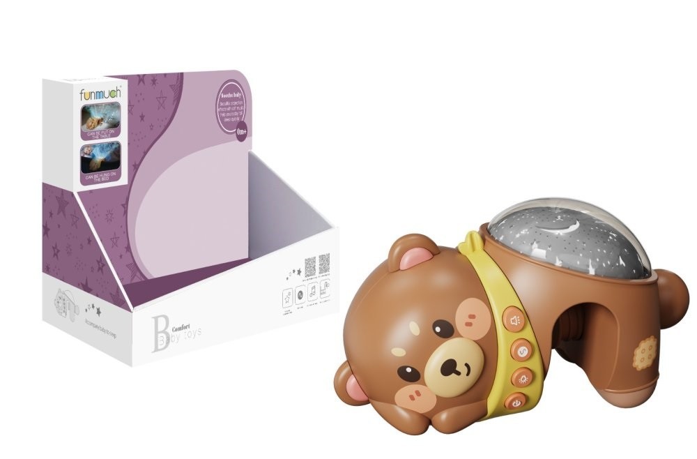 Cross-border infant early education toys, sleeping projection lamp, cartoon animal night light, bed bell simulation model, infant and toddler soothing lamp pic 8