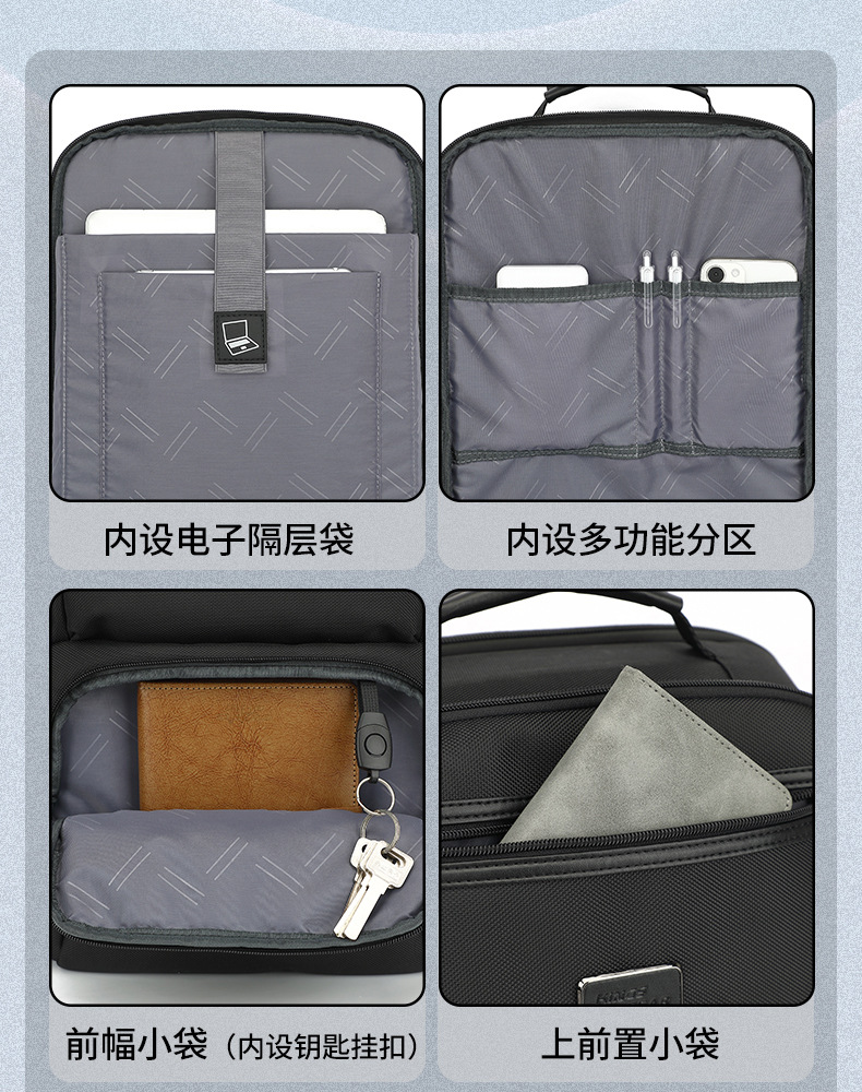 批发跨境总裁双肩包背包电脑包商务通勤大容量出差旅行包学生书包详情11