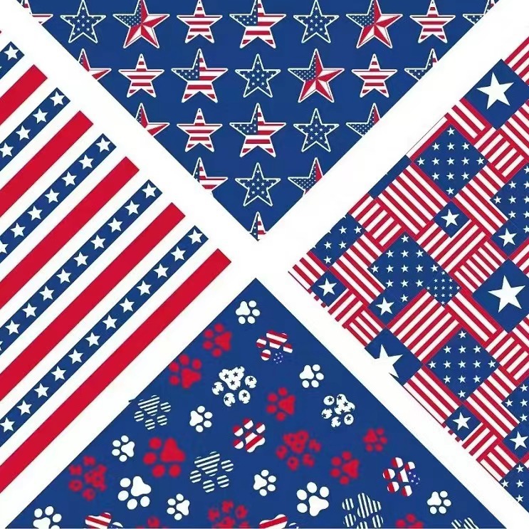 Rongka Pet Cross-border New European and American pet triangular scarves, polyester puppy scarves, dog neck scarves, saliva wipes, cat scarves and decorative items pic 4