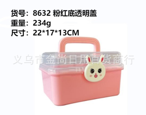 家用可爱卡通医药箱学生宿舍常备医疗箱急救药物药品收纳盒小药箱详情1