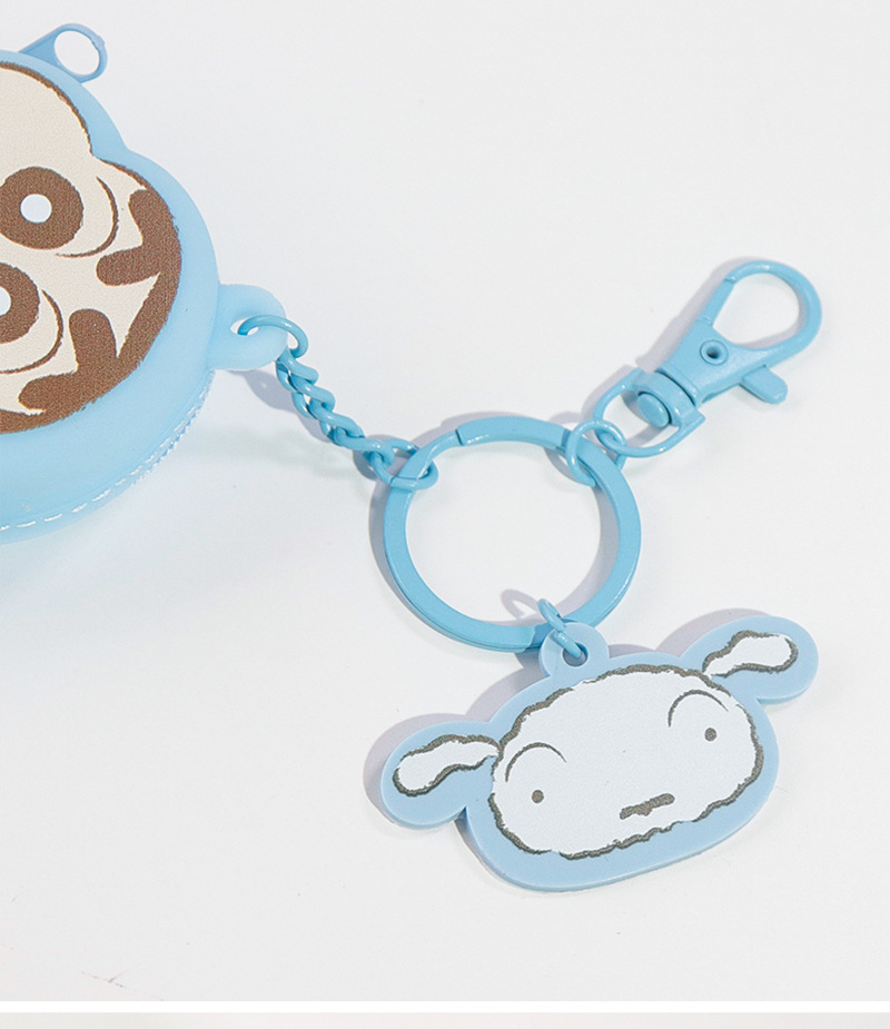 Japanese-style anime Crayon Shin-chan silicone mini coin purse earphone storage bag, creative versatile accessory, in stock portable coin bag pic 11