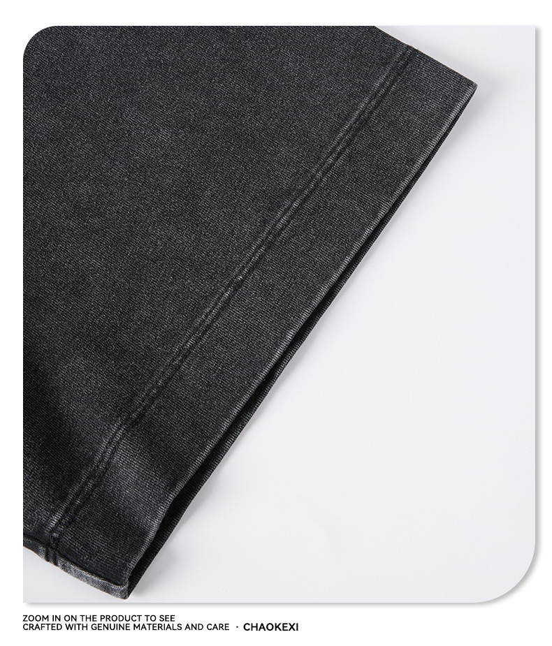 New pure cotton American-style solid-color youth T-shirt for men, 280g washed and aged trendy short-sleeved top custom-made pic 14