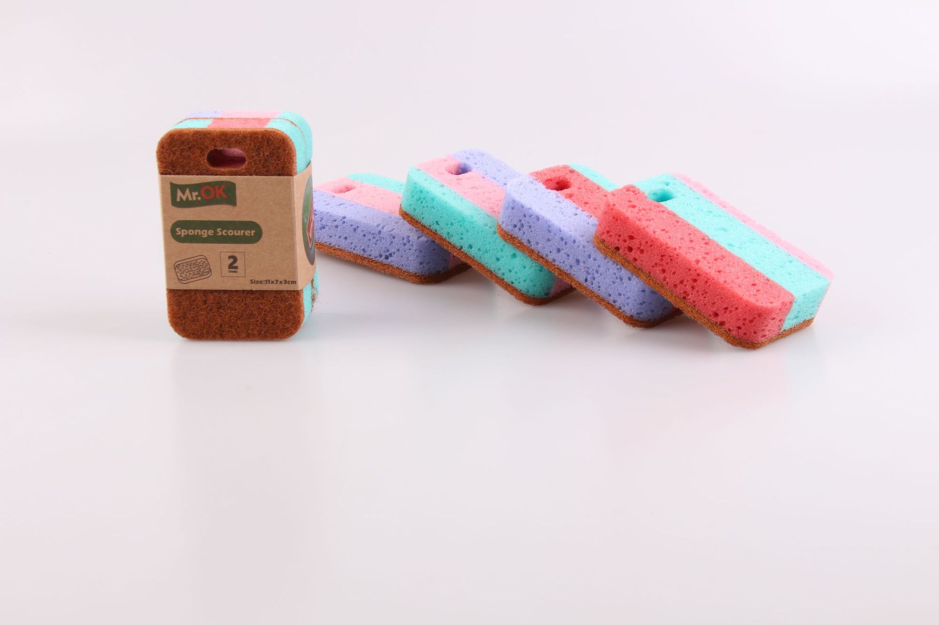 厂家批发木桨绵洗车绵双面洗碗海绵擦清洁海绵块浴缸刷钢丝球竖详情5