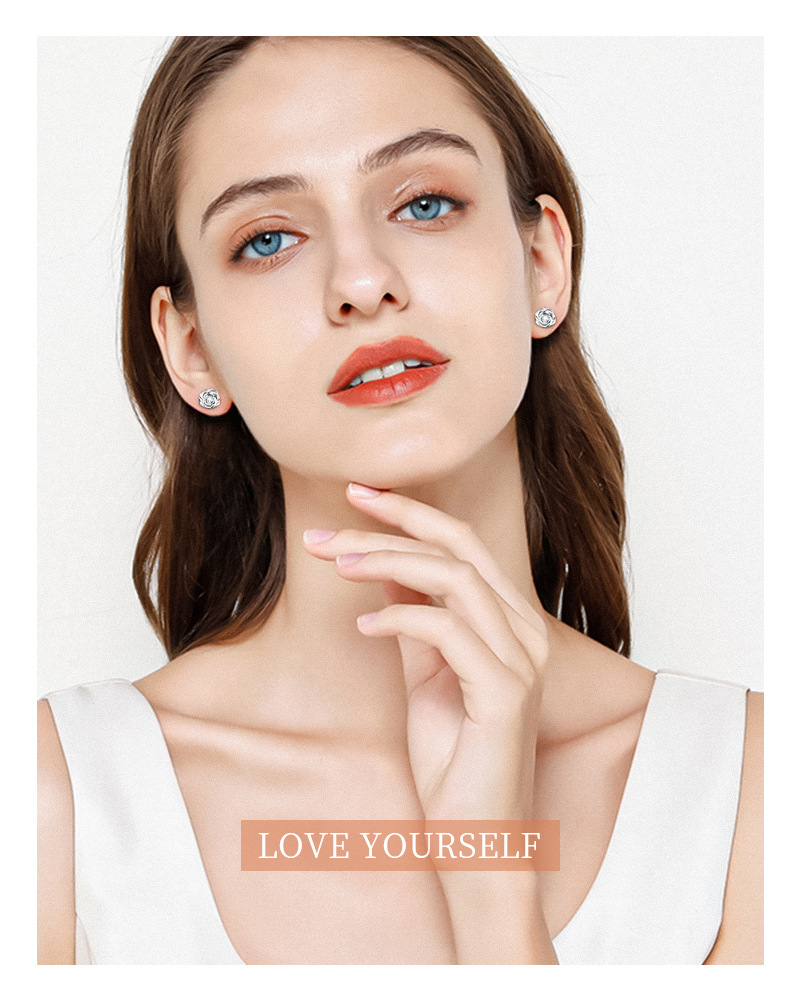 跨境爆款ins小清新玫瑰金D色莫桑石耳钉925银耳饰批发高级感设计详情22