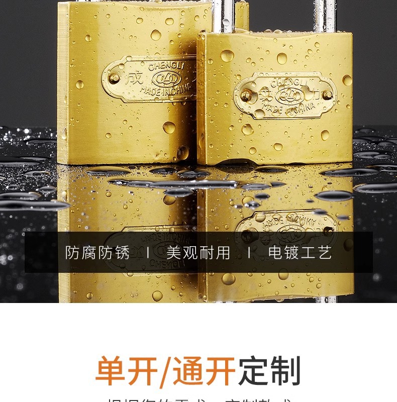小锁子通开挂锁通用锁具小号锁头迷你家用学生宿舍柜子仿铜喷漆锁详情13