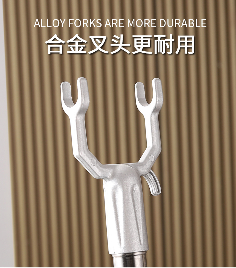 可伸缩不锈钢晾衣叉撑衣杆晒衣杆叉晾衣杆叉丫衣叉杆挑衣服取衣杆详情3