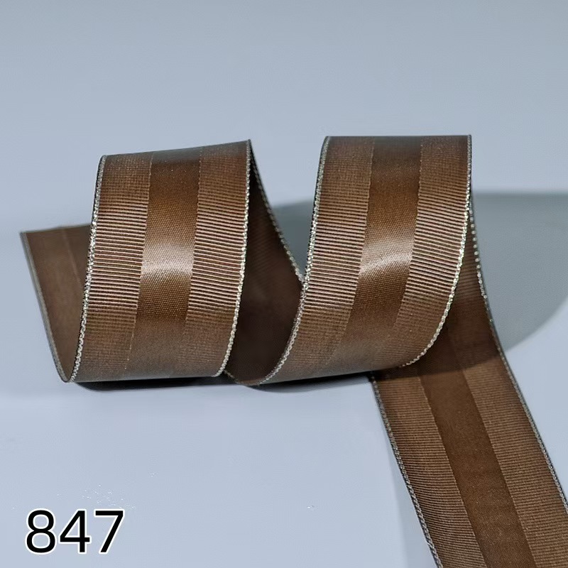 Hilo de satén medio cinta de borde de plata ropa juguetes accesorios tocado banda de pelo caja de regalo embalaje venta directa de fábrica 100 yardas pic 7