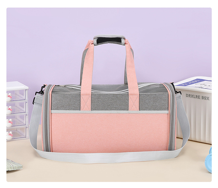 Cat bag, portable handbag for going out, breathable, spacious, fashionable dog bag, hand-held, space-style pet bag pic 28