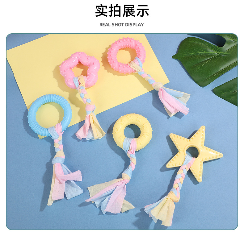 New dog toys, pet cotton knotted toys, fabric strips, durable teeth, durable bones, best-selling bone toy products pic 9
