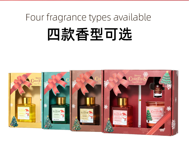 亚马逊temu跨境无火香薰液体OEM小批量打样贴牌香氛圣诞节礼盒详情7