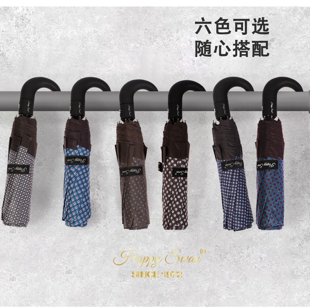 小点点弯把三折自动雨伞现货外贸自开防风遮阳折叠伞批发创意伞具日用百货详情10