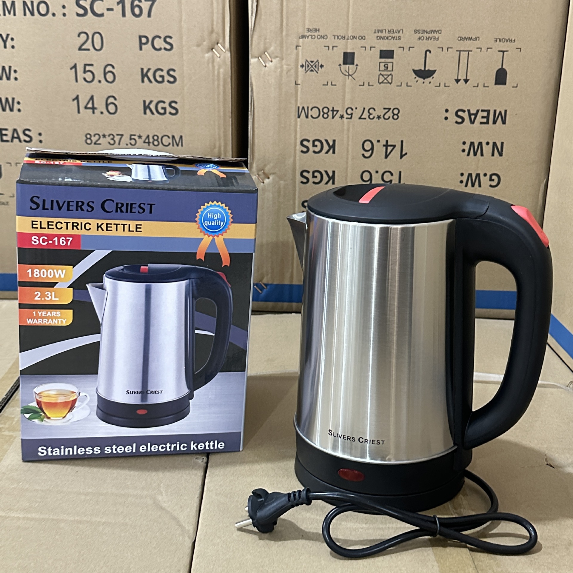 外贸出口electrickettle不锈钢2.3L电热水壶内钢盖电热水壶跨境详情15