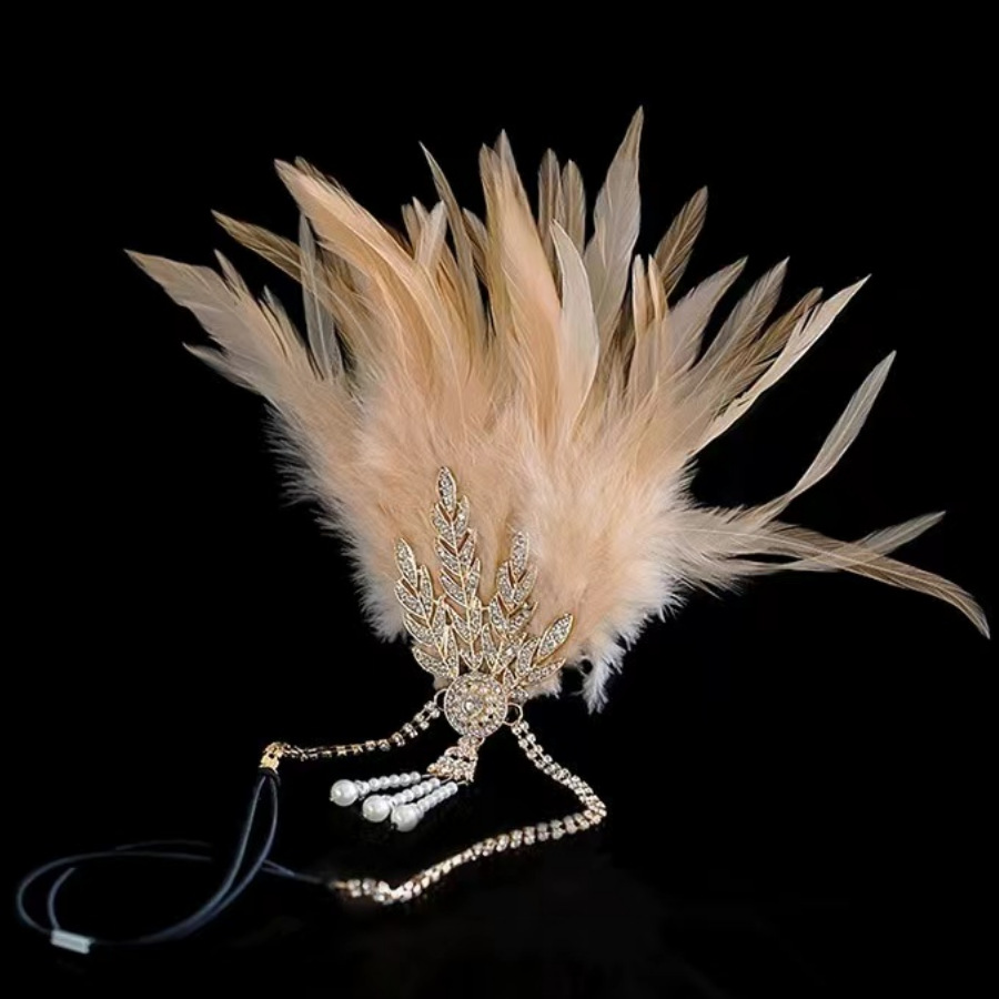 The black feather headband for the female Halloween party at the 1920s Masquerade is now in hot stock on Amazon pic 7