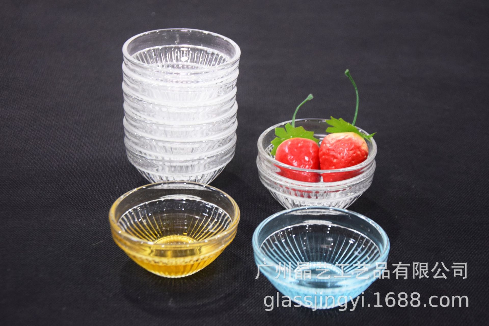 Wholesale bowl cakes, beauty salon essential oil bowls, transparent glass cups, wax small bowls, kitchen seasoning plates, soy sauce plates, vinegar plates pic 6
