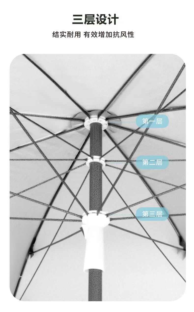 户外遮阳伞太阳伞大雨伞商用出摊专用摆摊地摊沙滩伞广告庭院伞详情6