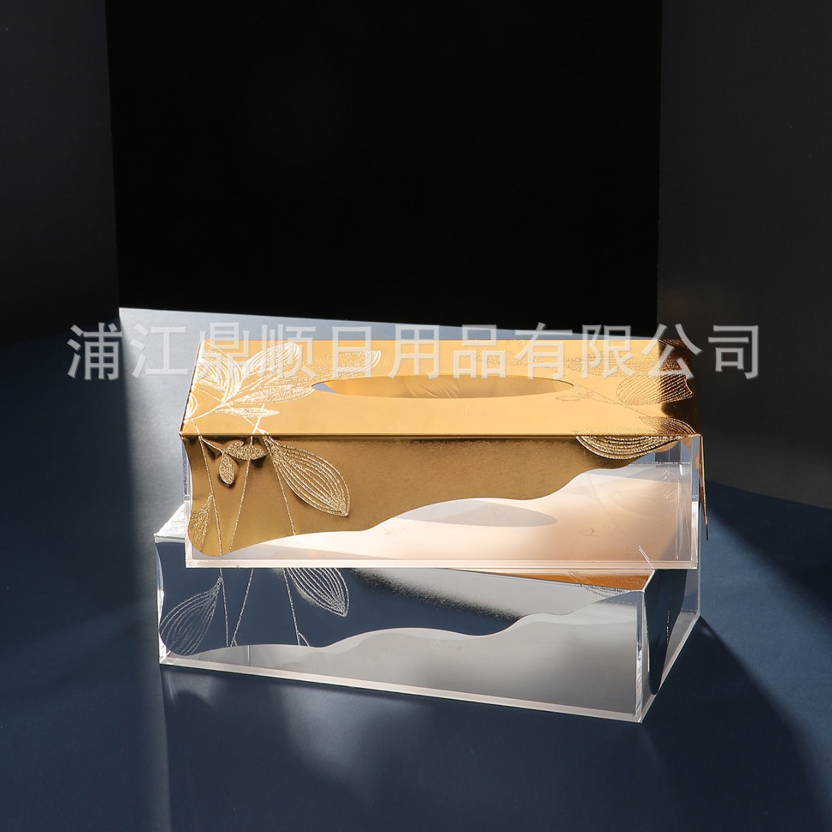 中东轻奢水晶纸巾盒客厅餐桌茶几收纳高档铁艺电镀餐巾抽纸盒跨境详情3